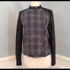 Free People Jacket with Vegan Leather Accents- S/P